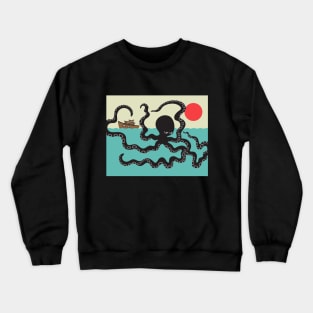 AKKOROKAMUI Giant Sea Monster Ocean Octopus Cryptid - UnBlink Studio by Jackie Tahara Crewneck Sweatshirt